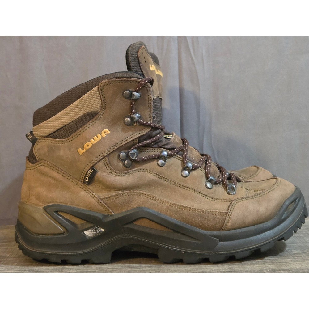Lowa Renegade GTX Mid Hiking Boots Mens Size 11 Brown Gore-Tex